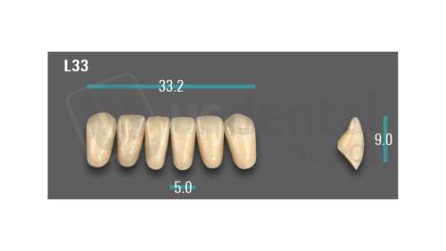 VITA - VIONIC EXCELL DD FRAME Anterior, B3, L33 - Teeth - Vionic Frames - # AGB3L33