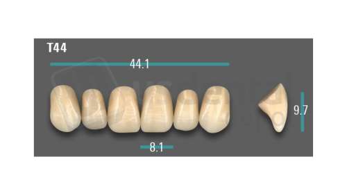 VITA - VIONIC EXCELL DD FRAME Anterior, D3, T44 - Teeth - Vionic Frames - # AGD3T44