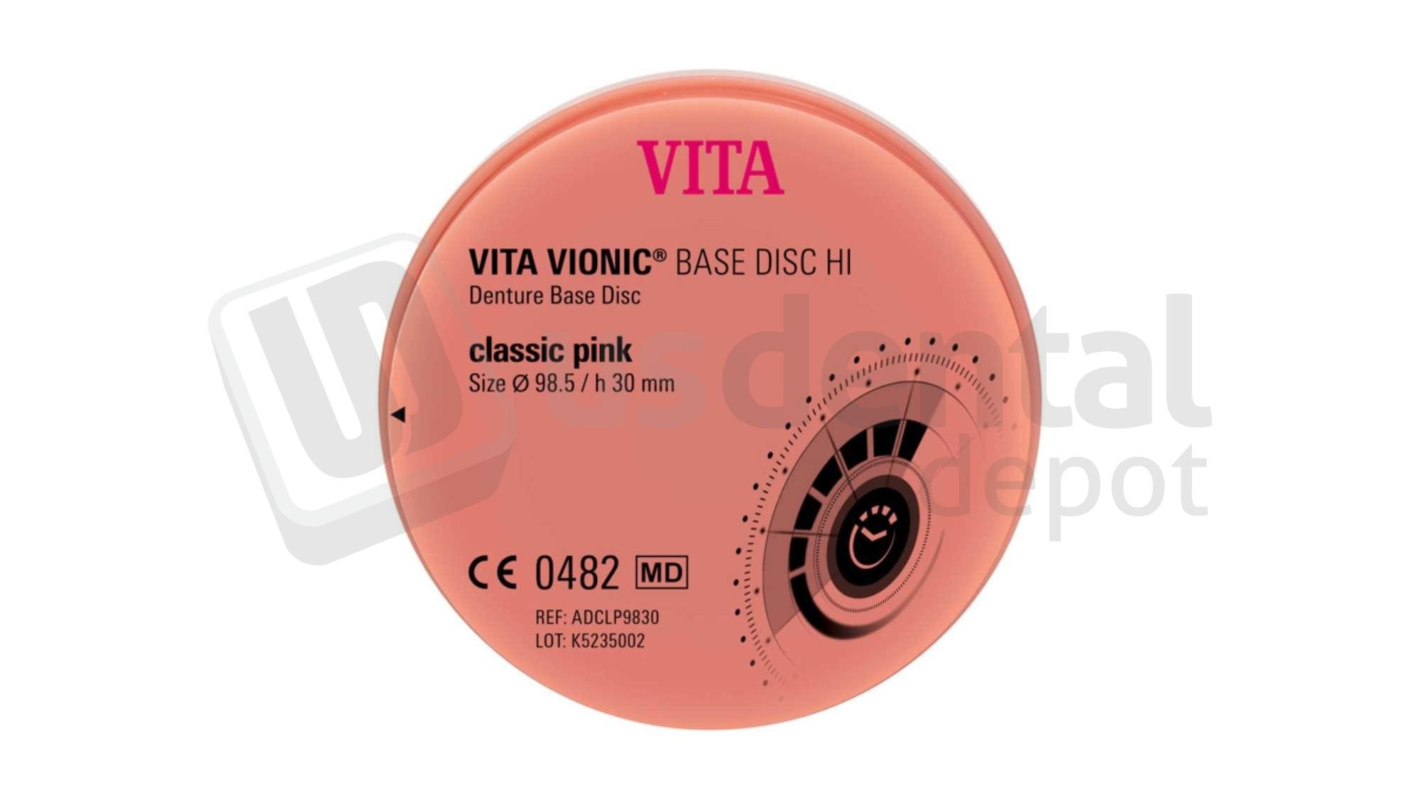 VITA - VITA VIONIC® BASE DISC HI classic pink ø98.5xh30mm - CAD/CAM ...