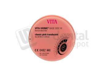 VITA - VITA VIONIC® BASE DISC HI classic pink translucent ø98.5xh30mm - CAD/CAM - VIONIC BASE HI - # ADCLPT9830