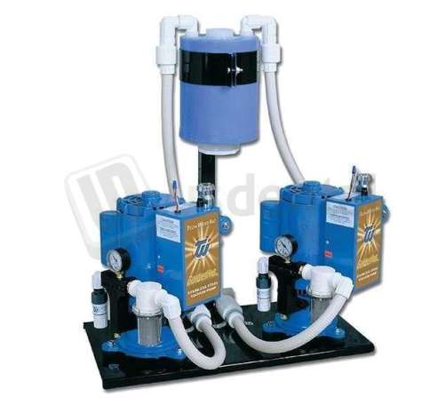 TECHWEST- GOLDENVAC 6-Chairs  Pump  WITH  Water Recycler 2x1 HP, 6 User, 220v  VPLG6D2R