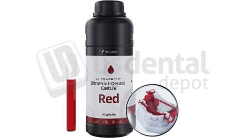 HEYGears - UltraPrint-Dental Cast UV - Red，500g/bottle(HD)，V3.0- 1 - # MA.002.633(A)