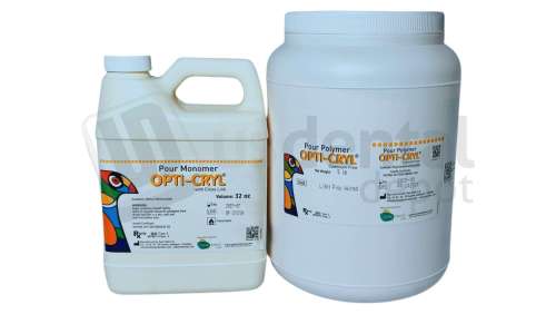 OPTI-CRYL Pour Acrylic Resin 5lb/2.5kg Shade: Light PINK Veined Powder & Liquid 1 At ( P&L)  -