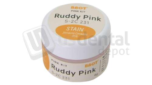 MIIYEN - PINK - Stain Ruddy Pink ( Salmon ) 4gr Zirconia Coloring Stain - # Ruddy-Pink