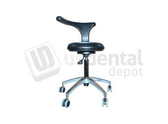 DIGITECH  - Doctor's Stool - Black -  Dimensions: Lateral Backrest  & Vertical Adjustment - #DR