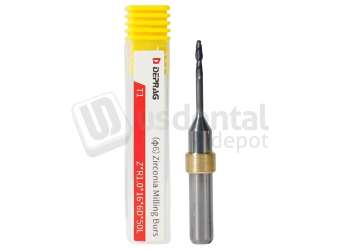 DEPRAG - T1 - ZIRCONIA DC Ø2.0mm Ball Head 6mm S 50 L - Cad/Cam burs # Z*R1.0*16*6D*50L ( 500-600 units )