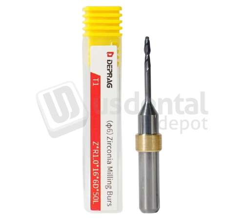 DEPRAG - T1 - ZIRCONIA DC &Oslash;2.0mm Ball Head 6mm S 50 L - Cad/Cam burs # Z*R1.0*16*6D*50L ( 500-600 units )