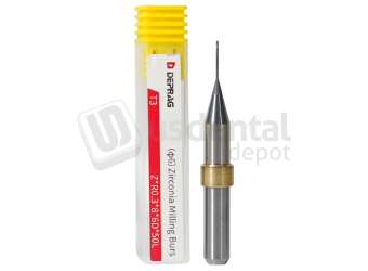 DEPRAG -  T3 -ZIRCONIA DC Ø0.6mm Ball Head 6mm S 50 L - Cad/Cam burs # Z*R0.3*8*6D*50L ( 500-600 units )