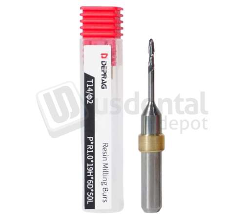 DEPRAG - RESIN DLC &Oslash;2.0mm Ball Head 6mm S 50 L - Cad/Cam burs # P*R1.0*19H*6D*50L