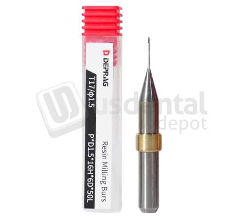 DEPRAG - RESIN DLC &Oslash;1.5mm Flat Head 6mm S 50 L - Cad/Cam burs # P*D1.5*16H*6D*50L
