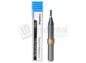 DEPRAG - T9 - TITANIUM Flatbed Ø2.0mm 6mm S 50 L - Cad/Cam burs # T*D2.0*6H*6D*50L  ( 900 mins )