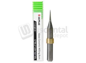 DEPRAG - T13 - GLASS CERAMIC Ø0.6mm Ball Head 6mm S 50 L - Cad/Cam burs # G*R0.3*10H*6D*50L ( 30-40 units )