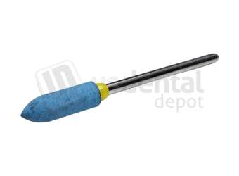 BESQUAL - Diamond Impregnated Rubber Point - Blue for super luster polishing, use for Porcelain & Metals (HP Shank) - # 201-006