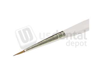 BESQUAL - Natural Brush #1R / BS-002 (Round - Stain) - Translucent Stick Handle with a Chisel Carver End - # 290-101