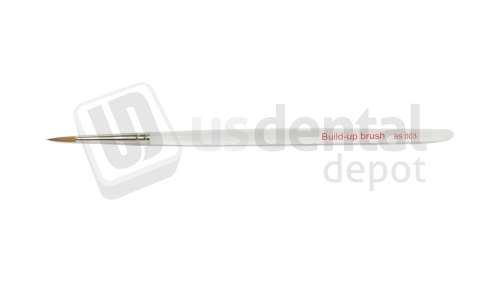 BESQUAL - Natural Hair Porcelain Brushes with Stick Handle - #3R / BS-003 (Round Glazing​ Brush) - # 290-103