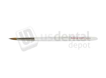 BESQUAL - Natural Hair Porcelain Brushes with Stick Handle - #5R / BS-004 (Round Build-Up​ Brush) - # 290-105