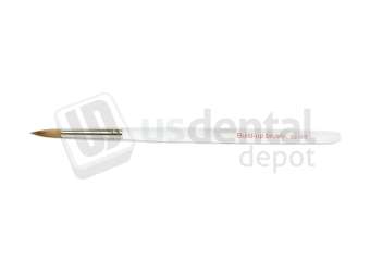 BESQUAL - Natural Hair Porcelain Brushes with Stick Handle - #6R / BS-005 (Round Build-Up​ Brush) - # 290-106