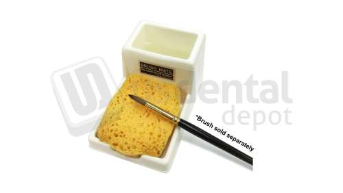 BESQUAL - Porcelain Brush Mate - 2 x Pop-up Sponge & 1 x Water bucket with sponge holder - # 295-000
