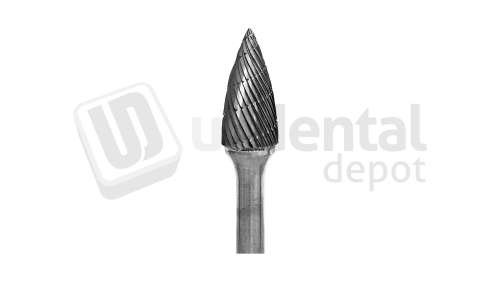 BESQUAL - Lathe Carbide Bur C 1/2 Flame - 1/4" Shank - # 303-123