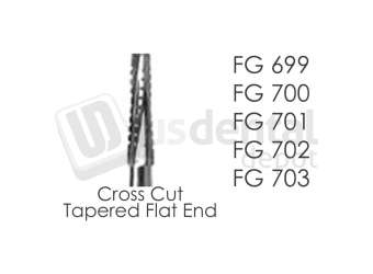BESQUAL - FG Carbide #701 Cross Cut Tapered Flat End - # 306-070100