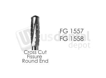 BESQUAL - FG Carbide #1558 Cross Cut Fissure Round End - # 306-155800