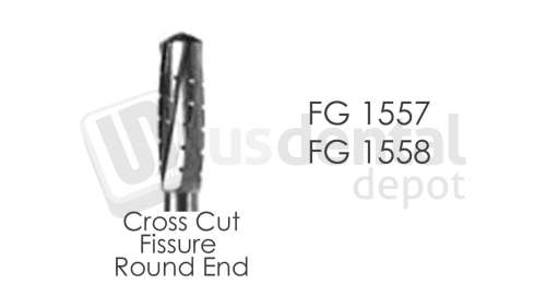 BESQUAL - FG Carbide #1558 Cross Cut Fissure Round End - # 306-155800