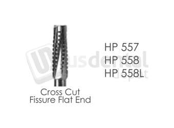BESQUAL - HP Carbide #558L Cross Cut Fissure Flat End - # 307-055802