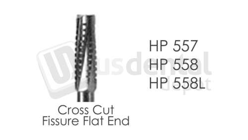 BESQUAL - HP Carbide #558L Cross Cut Fissure Flat End - # 307-055802