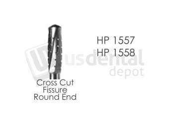 BESQUAL - HP Carbide #1557 Cross Cut Fissure Round End - # 307-1557