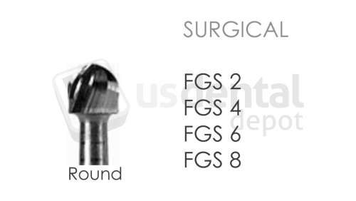 BESQUAL - FG Surgical Carbide #6 Round - # 309-0006