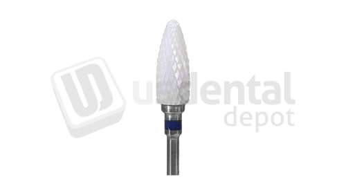 BESQUAL - Straight Edge Zirconia Burs Bullet Shape Cross Cut Medium Grit #3 - # 330-2023