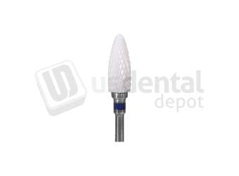 BESQUAL - Straight Edge Zirconia Burs Bullet Shape Cross Cut Fine Grit #4 - # 330-2024