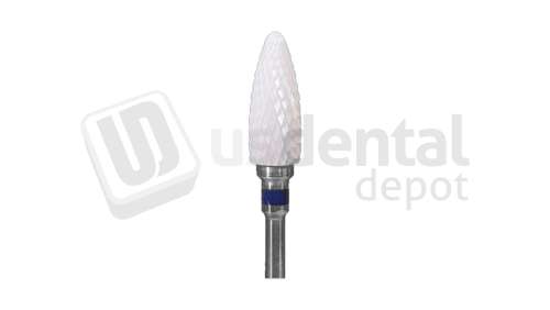 BESQUAL - Straight Edge Zirconia Burs Bullet Shape Cross Cut Fine Grit #4 - # 330-2024