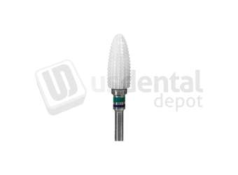 BESQUAL - Straight Edge Zirconia Burs Bullet Shape Spiral Cut Coarse Grit #7 - # 330-2027