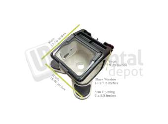 BESQUAL - LED - Grinding Box for dust collectors Replacement Glass - # 800-2200