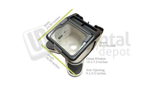 BESQUAL - LED - Grinding Box for dust collectors Replacement Glass - # 800-2200