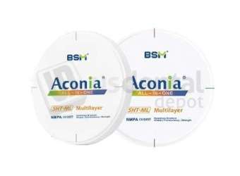 ACONIA - SHTML Zirconia Discs 98.5mm x 12mm C4 - 3D Multilayer -