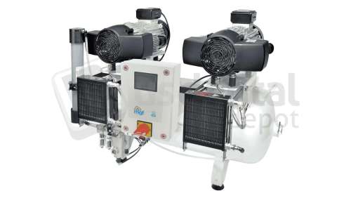 MGF Compressors - 100/30 Tandem Prime M w/ IoT - Dental Compressor w/Dryer ( membrane T6) - # PR-OF400-090-MT-6-UL-IoT