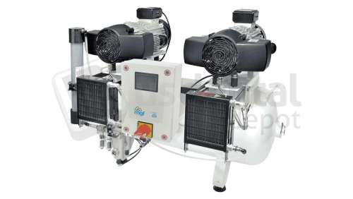 MGF Compressors - 100/30 Tandem Prime M - 3 Phase w/ IoT - Dental Compressor w/Dryer ( membrane T6) - # PR-OF400-090-MT3-UL-IoT