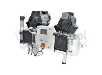 MGF Compressors - 100/50 Tandem Prime M w/ IoT - Dental Compressor w/Dryer ( membrane T6) - # PR-OF600-090-MT-6-UL-IoT