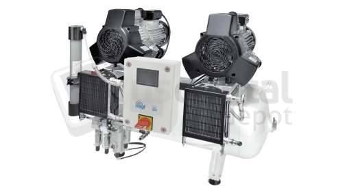 MGF Compressors - 100/50 Tandem Prime M - 3 Phase w/ IoT - Dental Compressor w/Dryer ( membrane T6) - # PR-OF600-090-MT3-UL-IoT
