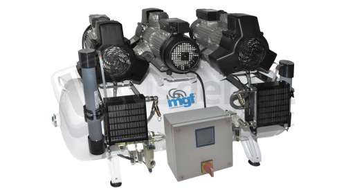MGF Compressors - 200/75 Multi Prime M - 230V / 3 Phase w/ IoT - Dental Compressor w/Dryer ( membrane T6) - # PR-OF900-200-MT3-UL-IoT
