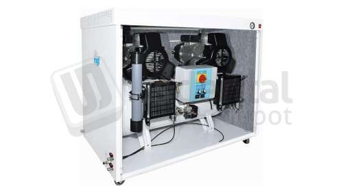 MGF Compressors - CS 100/50 Tandem Prime M - 3 Phase w/ IoT with Silencing Cabinet  - Dental Compressor w/Dryer ( membrane T6) - # PR-CS600-090-MT3-UL-IoT