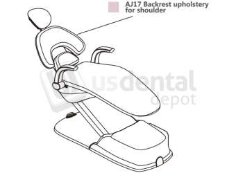 ADS Dental Systems - AJ17 Backrest for shoulder  Color U13  Pink Upholstery - # 8020854