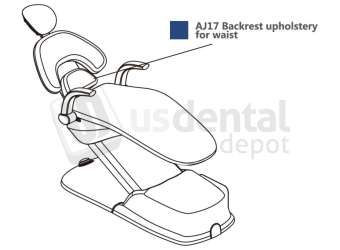 ADS Dental Systems - AJ17 Backrest for waist Color U3 Blue Upholstery - # 8020356