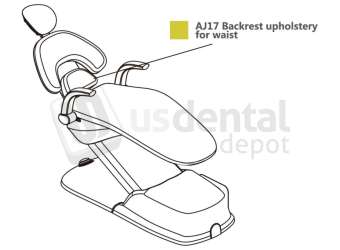 ADS Dental Systems - AJ17 Backrest for waist Color U12 Lemon Yellow Upholstery - # 8020896