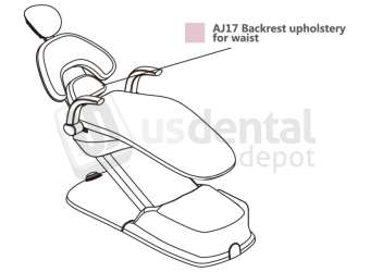 ADS Dental Systems - AJ17 Backrest for waist Color U13  Pink Upholstery - # 8020857