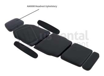 ADS Dental Systems - AA6688 Headrest Upholstery Color U14 Black Upholstery - # 8601341