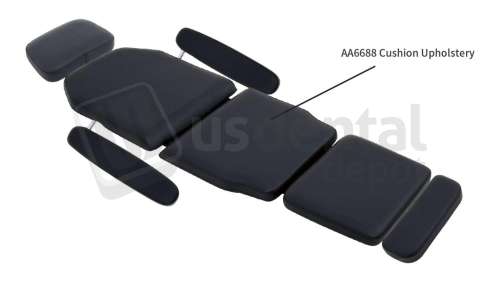ADS Dental Systems - AA6688 Cushion Upholstery Color U14 Black Upholstery - # 8601343