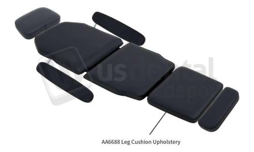 ADS Dental Systems - AA6688 Leg Cushion Upholstery U14 Black Upholstery - # 8601344